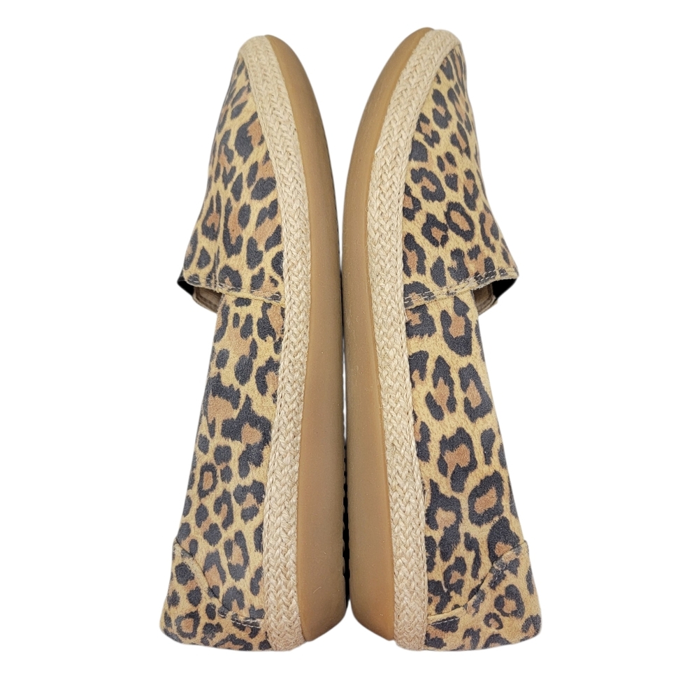 Clarks Espadrille Danelly Sky Leather Leopard Print Slip On Shoes Women’s 8.5 - Picture 8 of 15